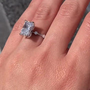 Handmade Radiant Cut Bridal Ring